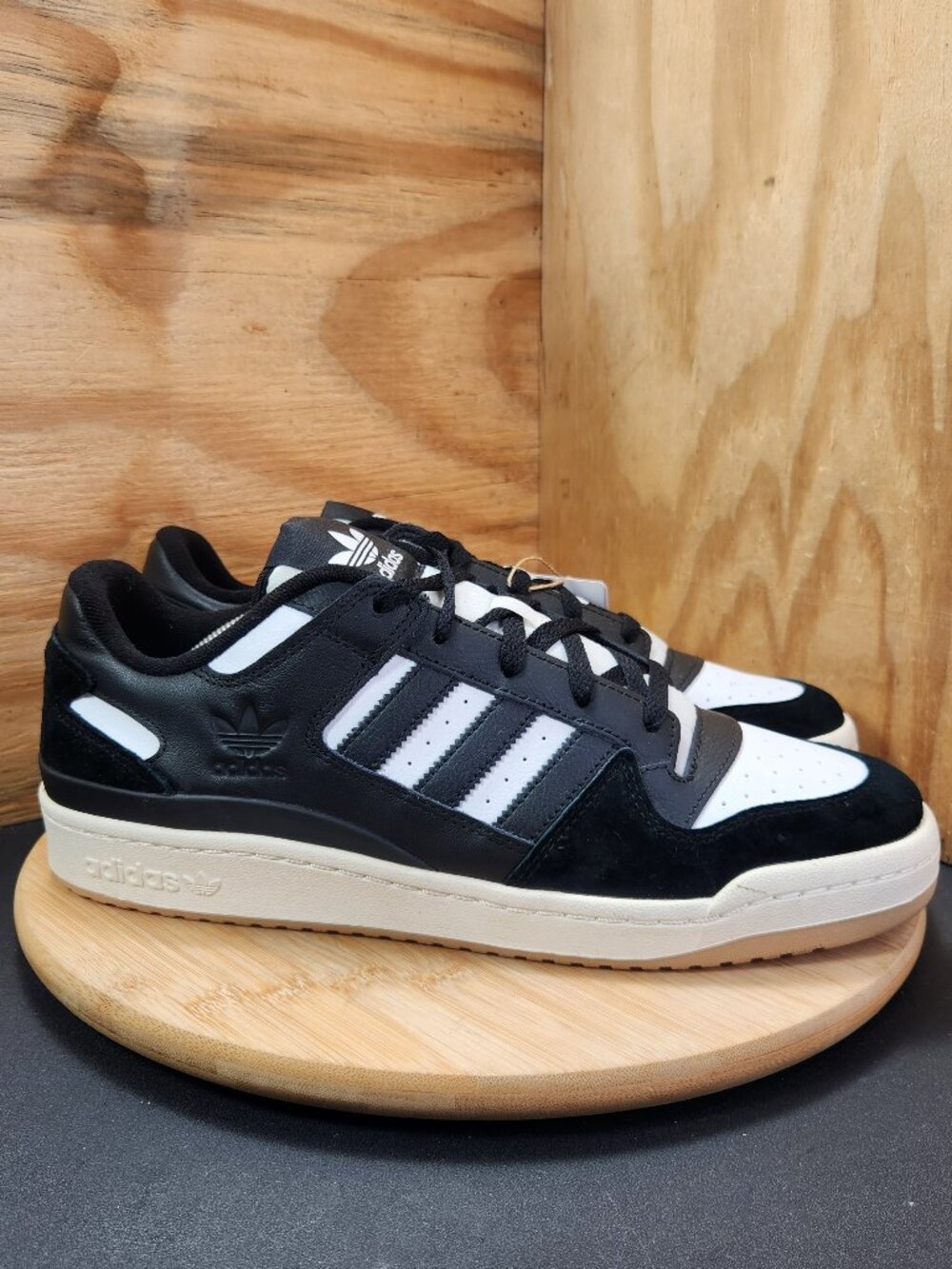 New Adidas Forum Low Mens Black Suede Sneakers Size 12